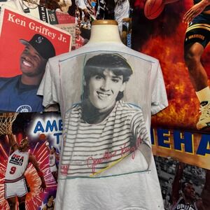 Vintage 80s Jonathan Knight New Kids on the Block Portrait Tee Sz Large